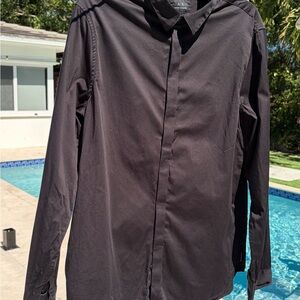 Armani Exchange Slim Black Dress Shirt Male